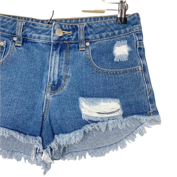 PS Erin Wasson Boho Tribal Pocket High Waist Frayed Hem Denim Shorts Size 27 - Picture 4 of 7